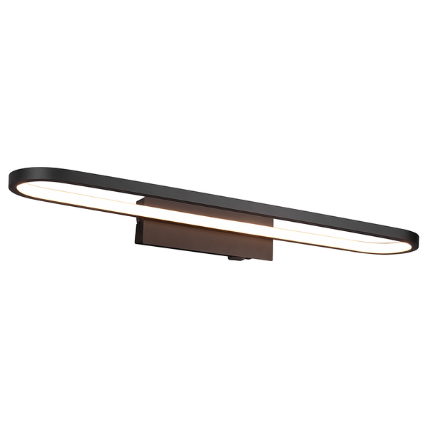 LED-Wandleuchte Gianni Typ A - Silikon / Eisen - 1-flammig - Schwarz