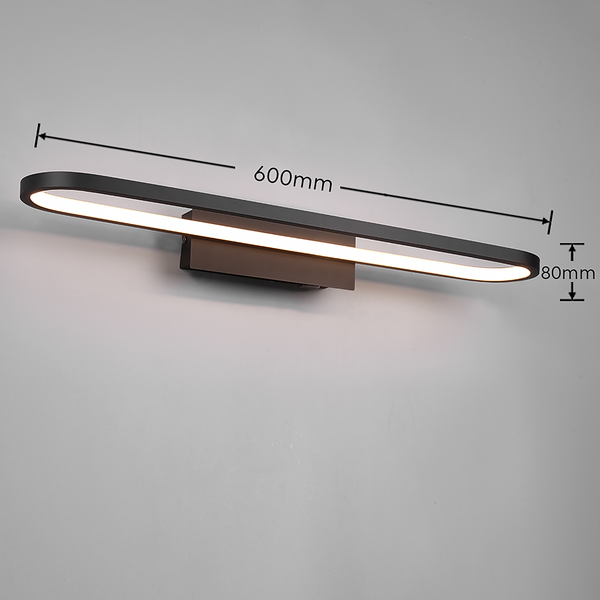 LED-Wandleuchte Gianni Typ A - Silikon / Eisen - 1-flammig - Schwarz