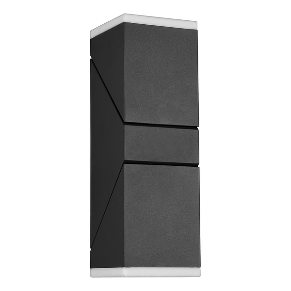LED-Wandleuchte Avon Typ A - Polycarbonat / Aluminium - 2-flammig