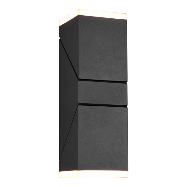 LED-Wandleuchte Avon Typ A - Polycarbonat / Aluminium - 2-flammig