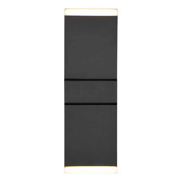 LED-Wandleuchte Avon Typ A - Polycarbonat / Aluminium - 2-flammig