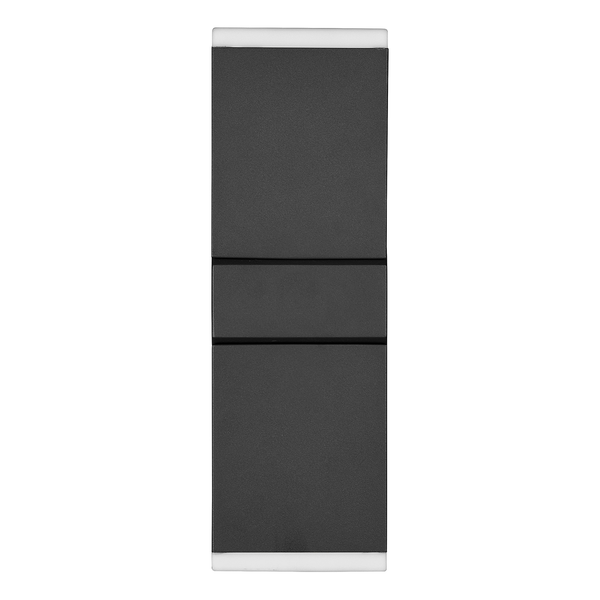 LED-Wandleuchte Avon Typ A - Polycarbonat / Aluminium - 2-flammig