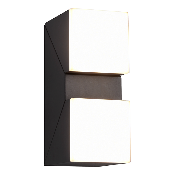 LED-Wandleuchte Avon Typ A - Polycarbonat / Aluminium - 2-flammig