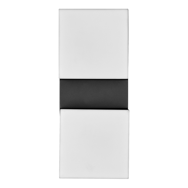 LED-Wandleuchte Avon Typ A - Polycarbonat / Aluminium - 2-flammig