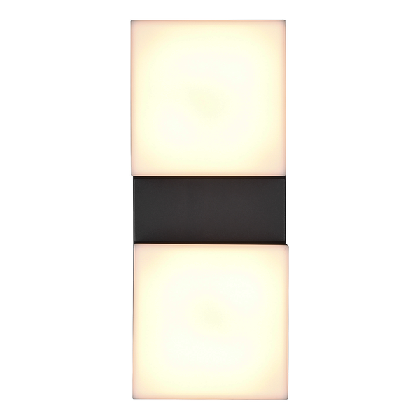 LED-Wandleuchte Avon Typ A - Polycarbonat / Aluminium - 2-flammig