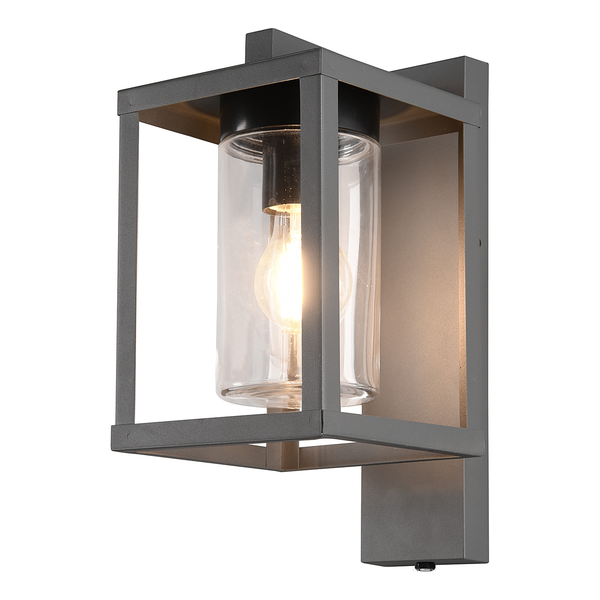 Wandleuchte Lunga Typ A - Klarglas / Aluminium - 1-flammig