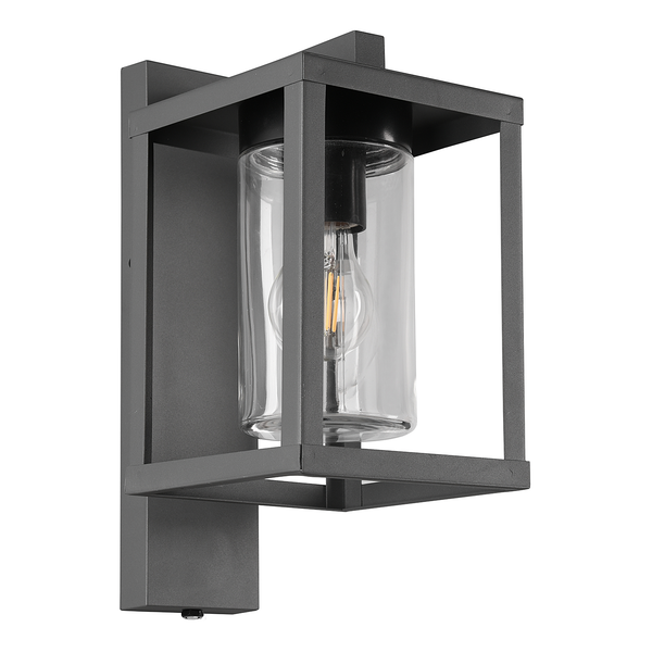 Wandleuchte Lunga Typ A - Klarglas / Aluminium - 1-flammig