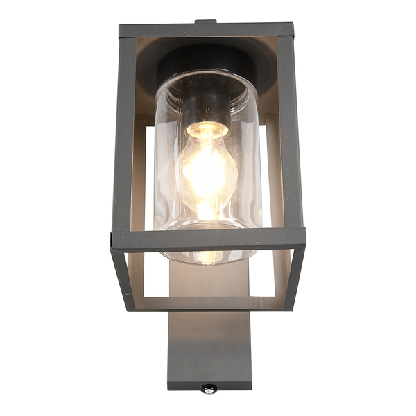 Wandleuchte Lunga Typ A - Klarglas / Aluminium - 1-flammig