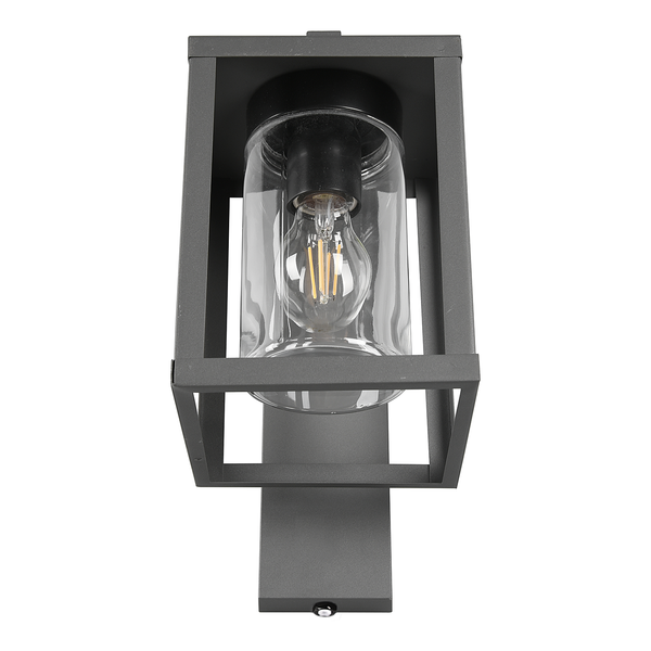 Wandleuchte Lunga Typ A - Klarglas / Aluminium - 1-flammig