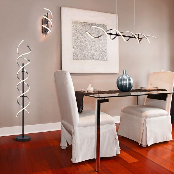 LED-Wandleuchte Sequence - Silikon / Aluminium - 1-flammig