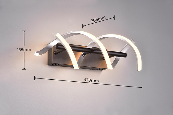 LED-Wandleuchte Sequence - Silikon / Aluminium - 1-flammig