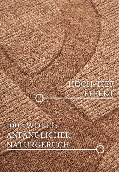 Läufer Alexis - Wolle - Braun