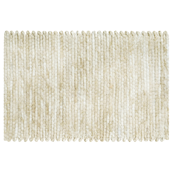 Badteppich Leonie - Polyester / Baumwolle - Beige - 60 x 90 cm