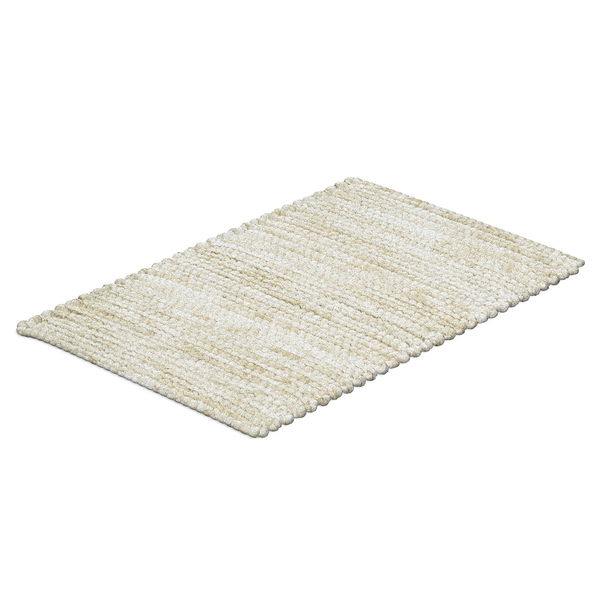 Badteppich Leonie - Polyester / Baumwolle - Beige - 60 x 90 cm