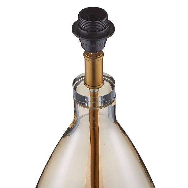 Tischleuchte MADAME VERRE XL - Glas / Metall / Leinen - Gold - Höhe: 85 cm
