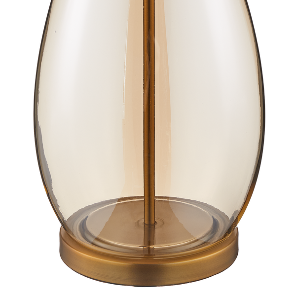 Tischleuchte MADAME VERRE XL - Glas / Metall / Leinen - Gold - Höhe: 85 cm