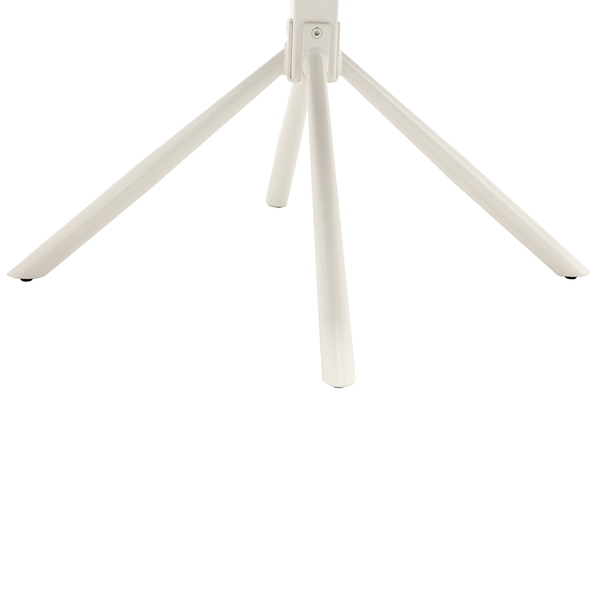 Drehbarer Armlehnenstuhl Tasera - Cord / Metall - Beige - Weiß
