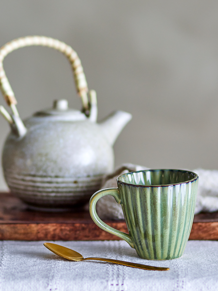 Tasse Latina 6er-Set - Steingut - Grün