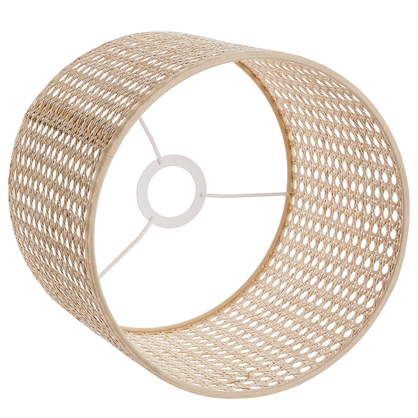 Tischleuchte NYBORG - Metall / Rattan - 1-flammig - Natur