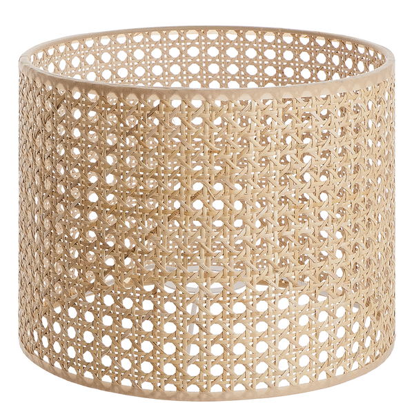 Tischleuchte NYBORG - Metall / Rattan - 1-flammig - Natur