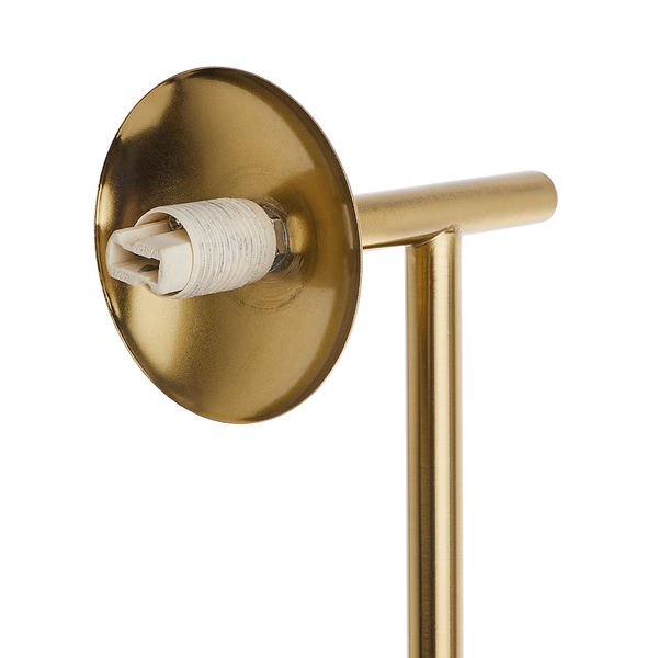Tischleuchte LUNA - Metall / Glas / Marmor - 1-flammig - Gold / Weiß