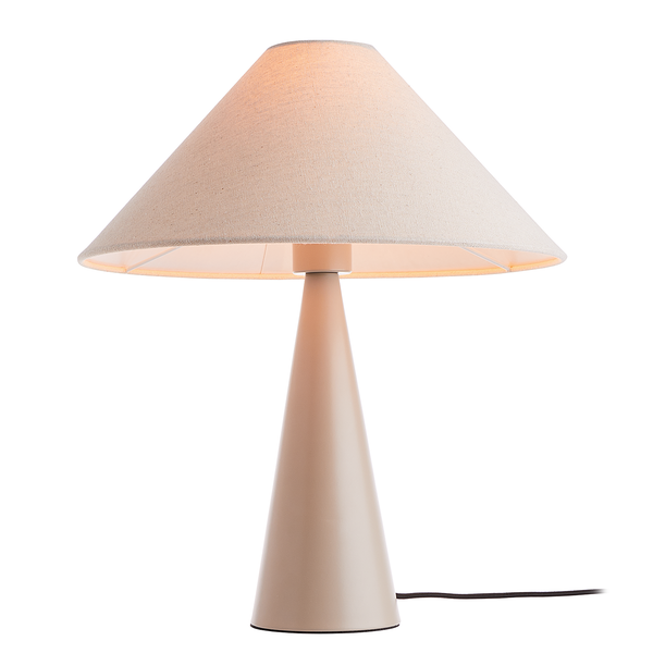 Tischleuchte NEXO - Metall / Textil - 1-flamig - Creme