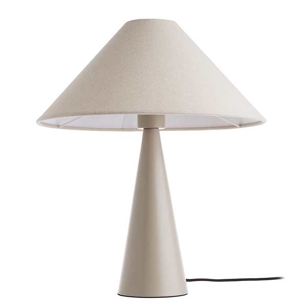 Tischleuchte NEXO - Metall / Textil - 1-flamig - Creme