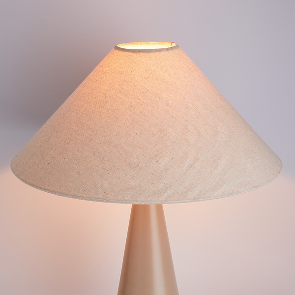 Tischleuchte NEXO - Metall / Textil - 1-flamig - Creme