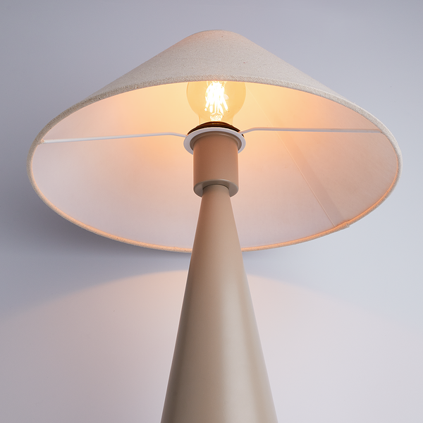 Tischleuchte NEXO - Metall / Textil - 1-flamig - Creme