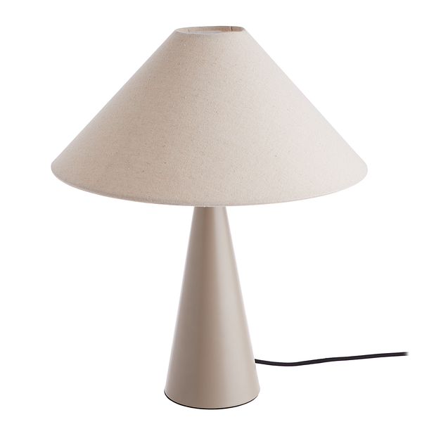 Tischleuchte NEXO - Metall / Textil - 1-flamig - Creme