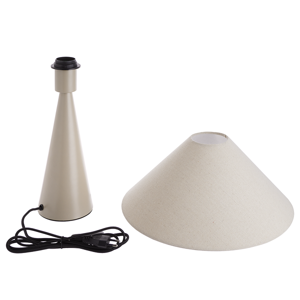 Tischleuchte NEXO - Metall / Textil - 1-flamig - Creme