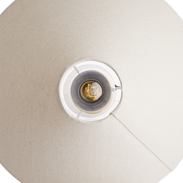 Tischleuchte NEXO - Metall / Textil - 1-flamig - Creme