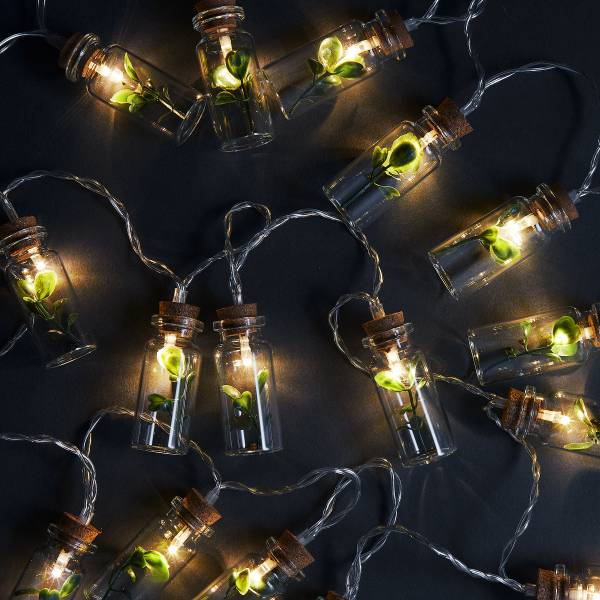 LED-Lichterkette URBAN JUNGLE - Glas, PVC, Kupfer - Transparent