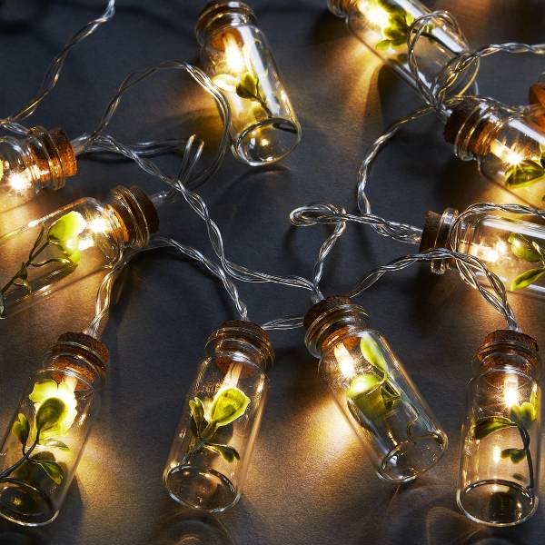 LED-Lichterkette URBAN JUNGLE - Glas, PVC, Kupfer - Transparent