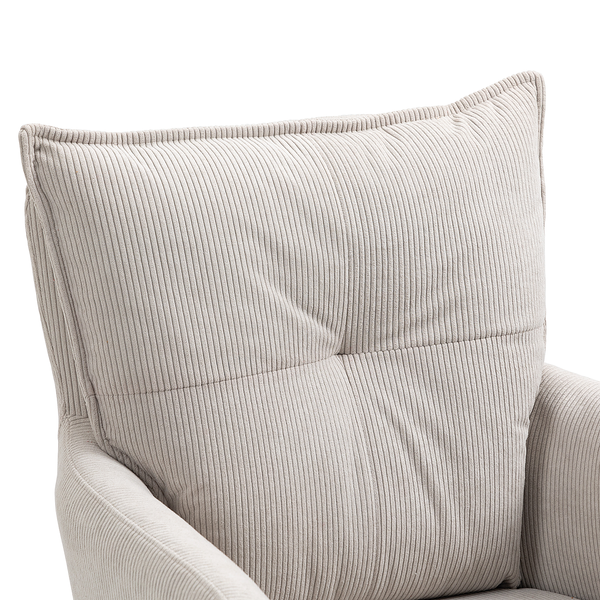 Drehbarer Armlehnenstuhl DIDRIP 2er-Set - Cord - Beige