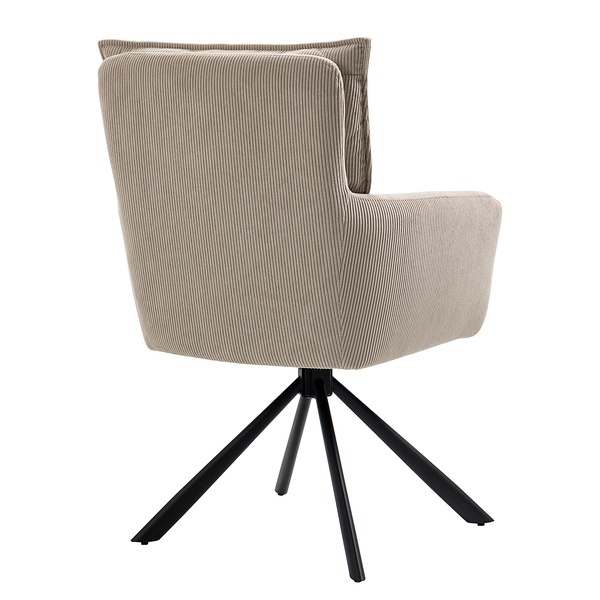 Drehbarer Armlehnenstuhl DIDRIP 2er-Set - Cord - Cappuccino