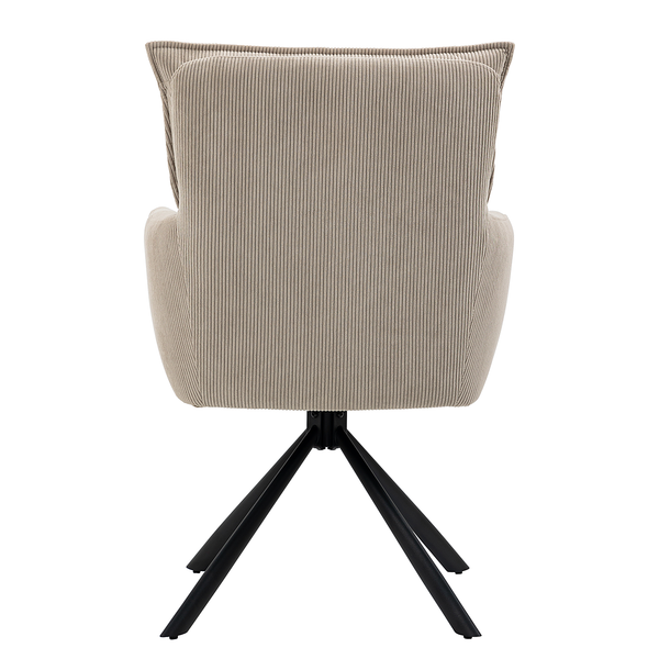 Drehbarer Armlehnenstuhl DIDRIP 2er-Set - Cord - Cappuccino
