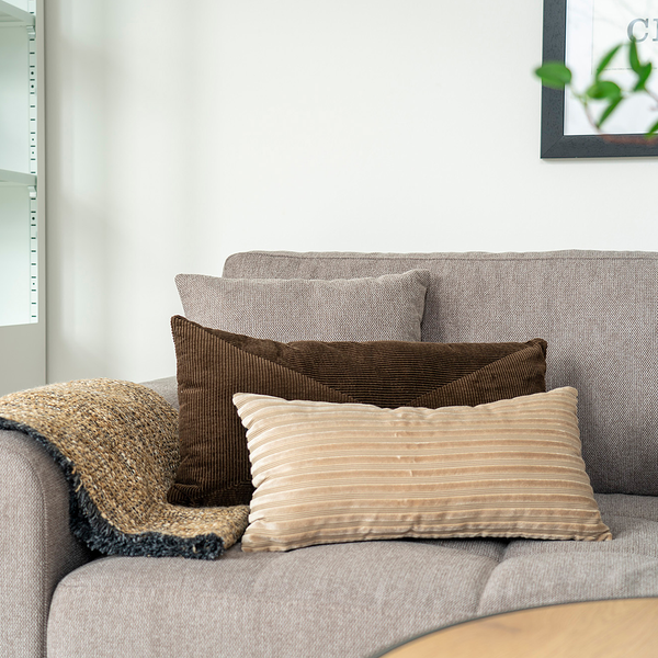Dekokissen Griffith - Baumwollstoff - Braun