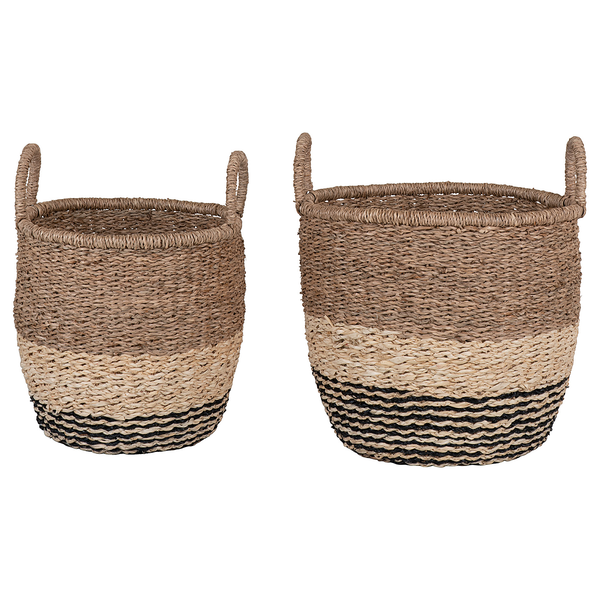 Korb Lima - Seegrass - Natur / Schwarz