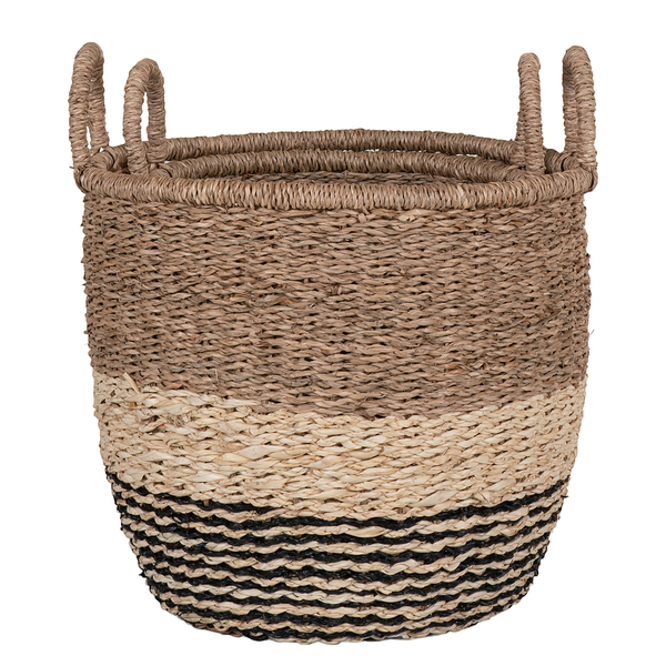 Korb Lima - Seegrass - Natur / Schwarz