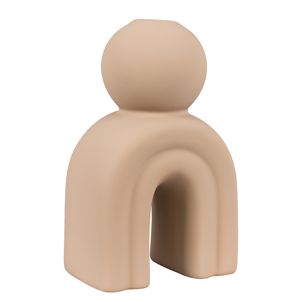 Kerzenhalter Jasike - Keramik - Beige