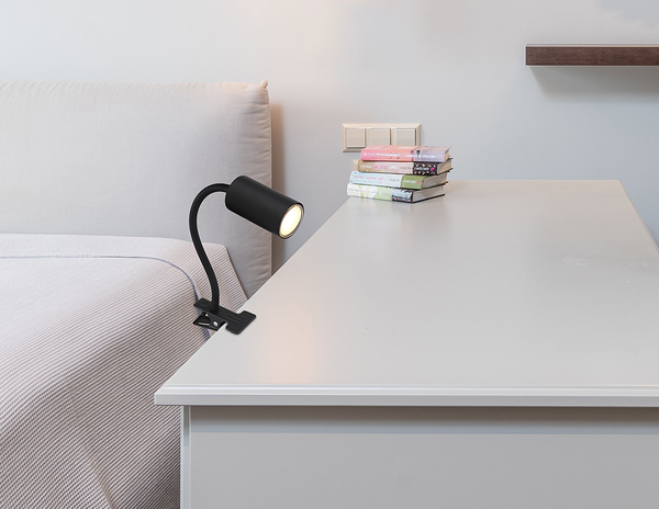 Klemmleuchte Robby - Eisen - 1-flammig - Schwarz