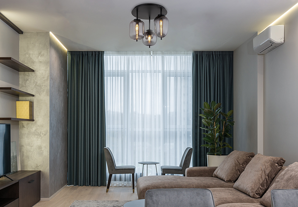 Deckenleuchte Blacky - Eisen / Rauchglas - 3-flammig - Schwarz