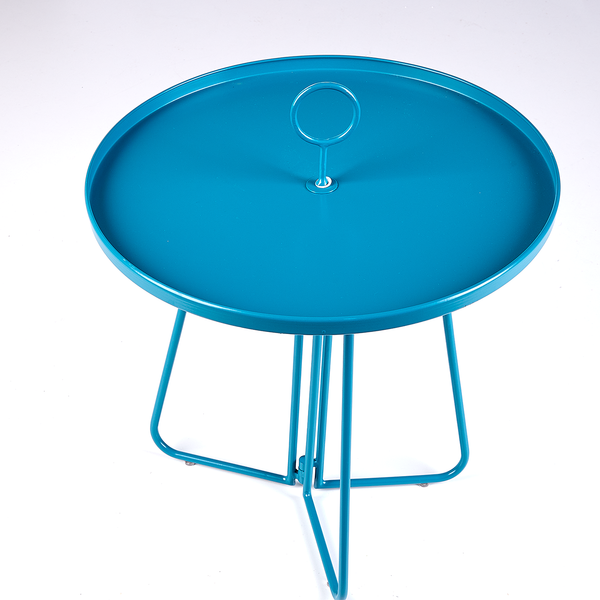 Beistelltisch PORTER mit Griff - Metall - Petrol