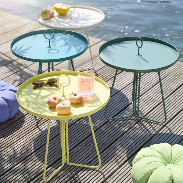 Beistelltisch PORTER mit Griff - Metall - Petrol