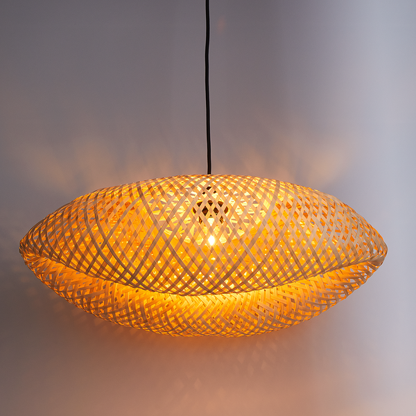 Hängeleuchte MISAKI - Bambus - 1-flammig - 40 x 20 cm