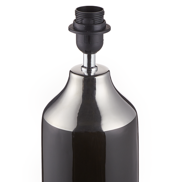 Tischleuchte FRONT ROW - Keramik / Textil - 1-flammig - Grau / Hellgrau