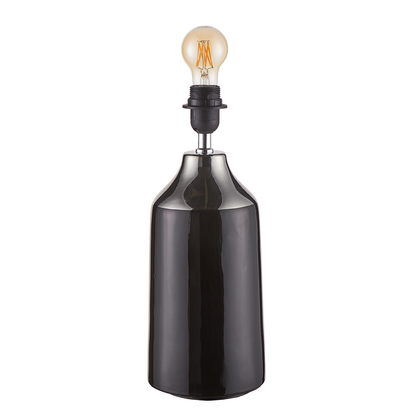 Tischleuchte FRONT ROW - Keramik / Textil - 1-flammig - Grau / Hellgrau