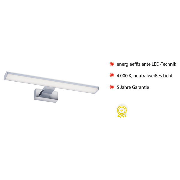 LED-Badleuchte Mattis - Aluminium - Silber - Breite: 40 cm