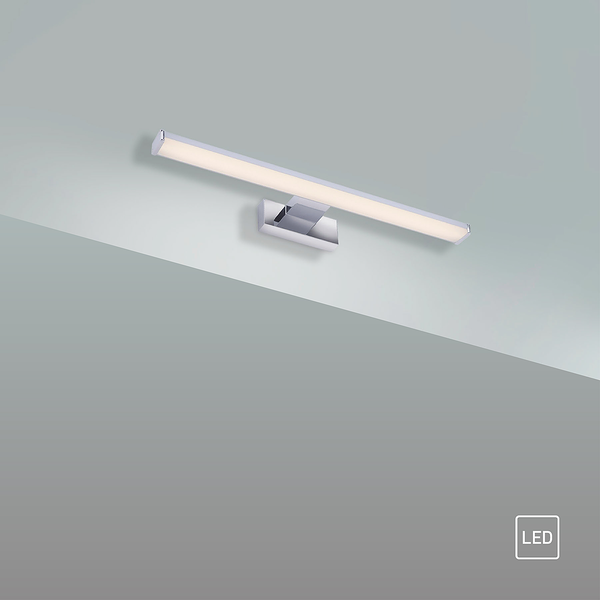 LED-Badleuchte Mattis - Aluminium - Silber - Breite: 40 cm